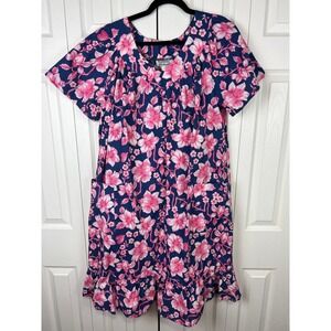Anthony Richards Floral Muu Muu Dress Coastal Grandma Cottagecore Pink XLP